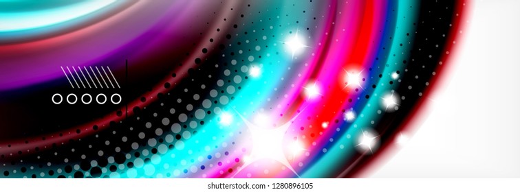 Smooth liquid blur wave background, color flow concept, vector illustration