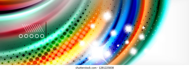Smooth liquid blur wave background, color flow concept, vector illustration