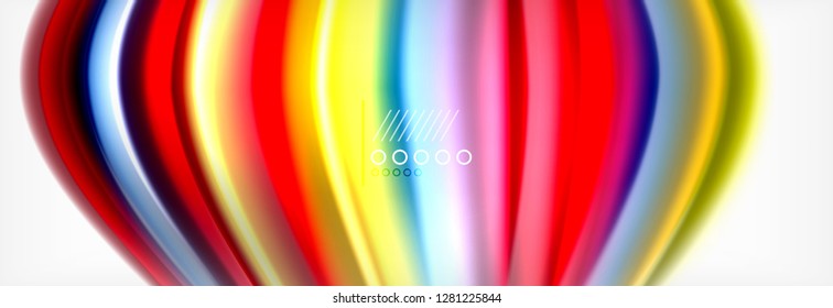 Smooth liquid blur wave background, color flow concept, vector illustration