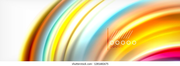 Smooth liquid blur wave background, color flow concept, vector illustration