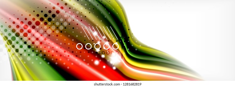 Smooth liquid blur wave background, color flow concept, vector illustration