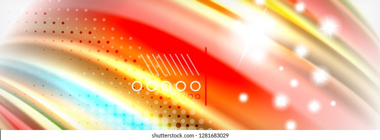 Smooth liquid blur wave background, color flow concept, vector illustration