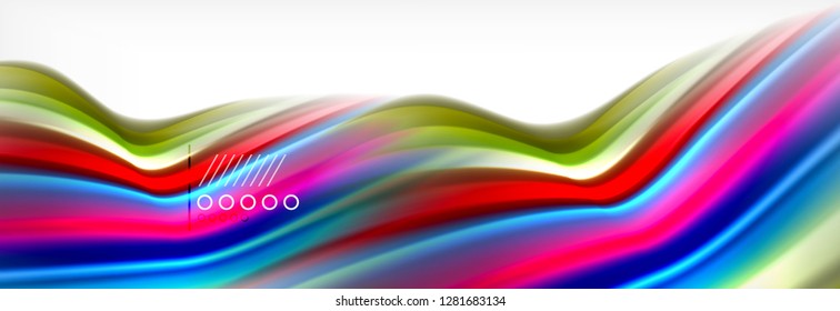 Smooth liquid blur wave background, color flow concept, vector illustration