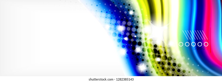 Smooth liquid blur wave background, color flow concept, vector illustration