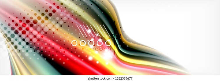 Smooth liquid blur wave background, color flow concept, vector illustration