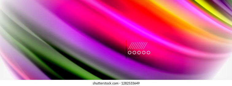 Smooth liquid blur wave background, color flow concept, vector illustration