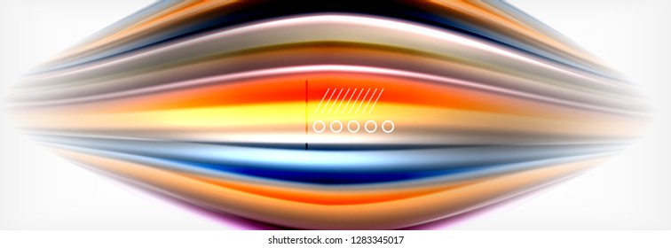 Smooth liquid blur wave background, color flow concept, vector illustration