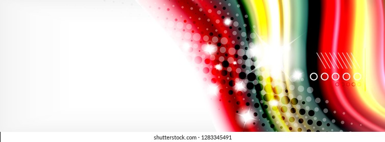 Smooth liquid blur wave background, color flow concept, vector illustration