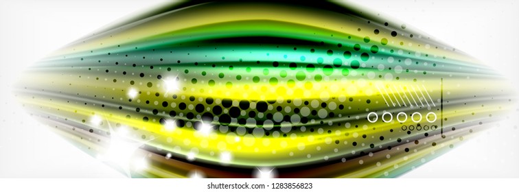 Smooth liquid blur wave background, color flow concept, vector illustration