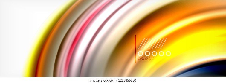 Smooth liquid blur wave background, color flow concept, vector illustration