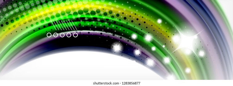 Smooth liquid blur wave background, color flow concept, vector illustration