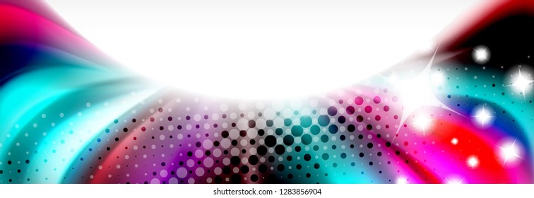 Smooth liquid blur wave background, color flow concept, vector illustration