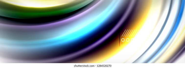Smooth liquid blur wave background, color flow concept, vector illustration