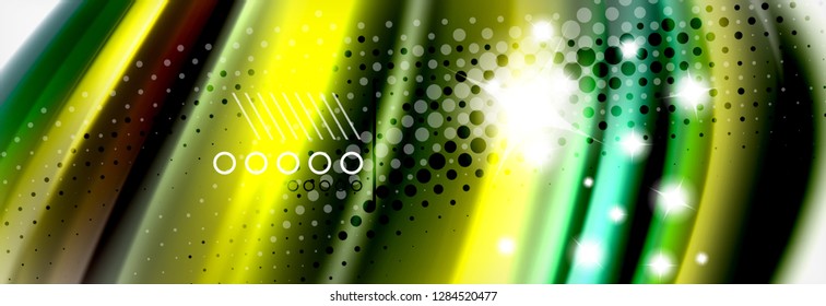 Smooth liquid blur wave background, color flow concept, vector illustration