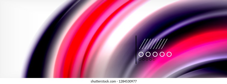 Smooth liquid blur wave background, color flow concept, vector illustration