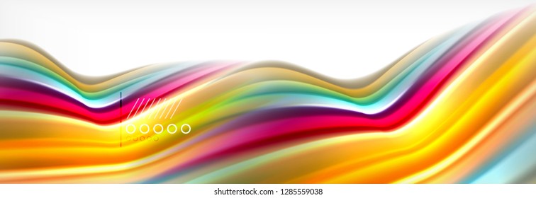 Smooth liquid blur wave background, color flow concept, vector illustration