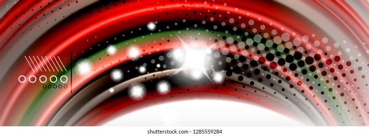 Smooth liquid blur wave background, color flow concept, vector illustration