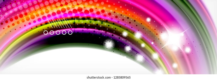 Smooth liquid blur wave background, color flow concept, vector illustration