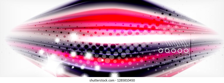 Smooth liquid blur wave background, color flow concept, vector illustration