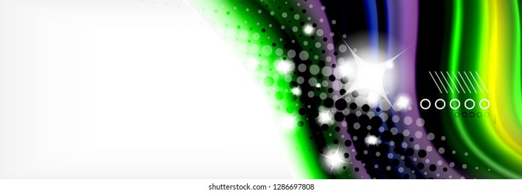 Smooth liquid blur wave background, color flow concept, vector illustration