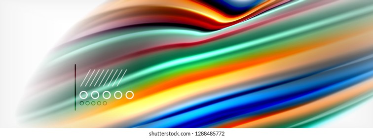 Smooth liquid blur wave background, color flow concept, vector illustration