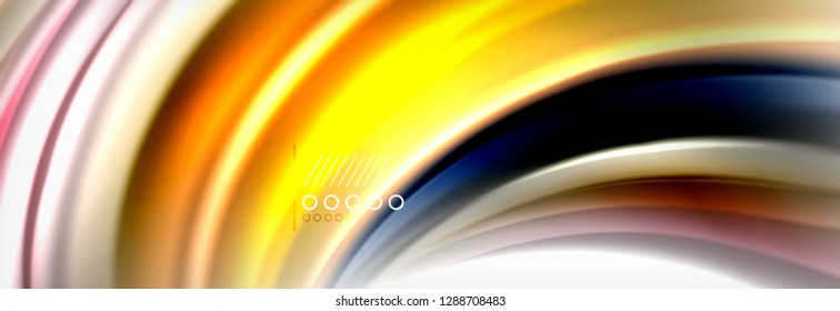 Smooth liquid blur wave background, color flow concept, vector illustration
