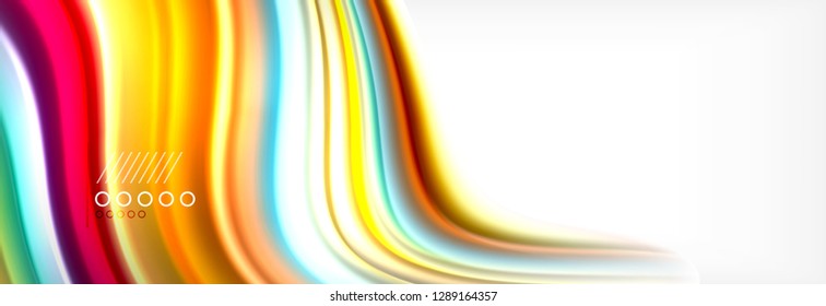 Smooth liquid blur wave background, color flow concept, vector illustration