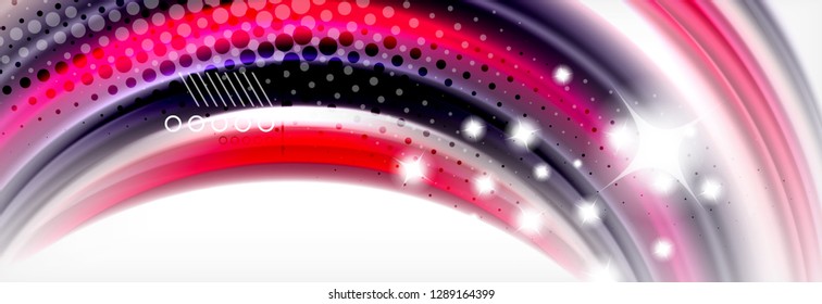 Smooth liquid blur wave background, color flow concept, vector illustration