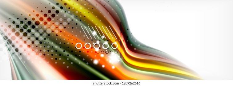 Smooth liquid blur wave background, color flow concept, vector illustration
