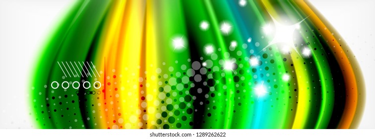 Smooth liquid blur wave background, color flow concept, vector illustration
