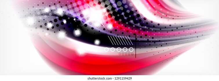 Smooth liquid blur wave background, color flow concept, vector illustration