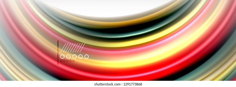 Smooth liquid blur wave background, color flow concept, vector illustration