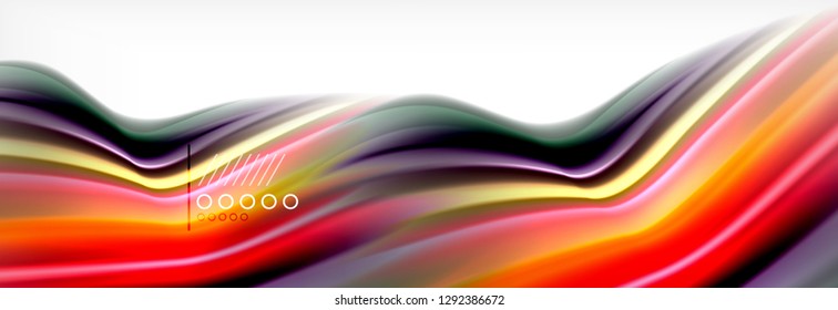 Smooth liquid blur wave background, color flow concept, vector illustration