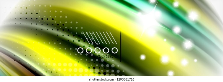Smooth liquid blur wave background, color flow concept, vector illustration
