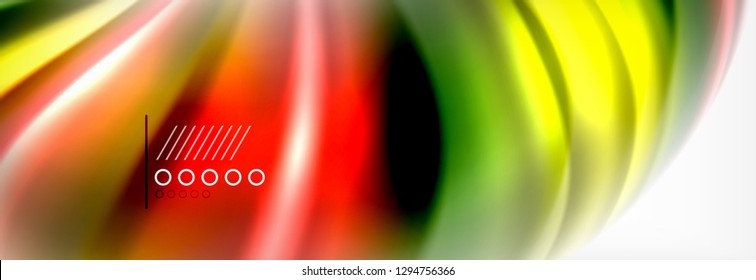 Smooth liquid blur wave background, color flow concept, vector illustration