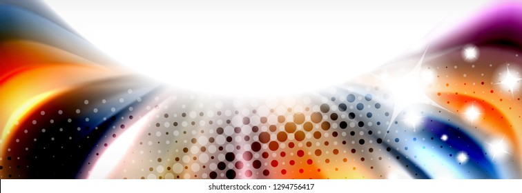Sanftes flüssiges unscharfes Wellenhintergrund, Farbflusskonzept, Vektorgrafik