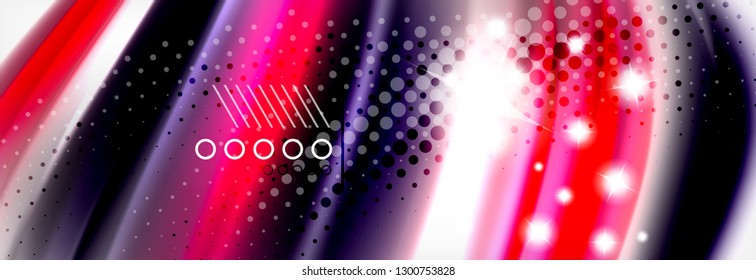 Smooth liquid blur wave background, color flow concept, vector illustration