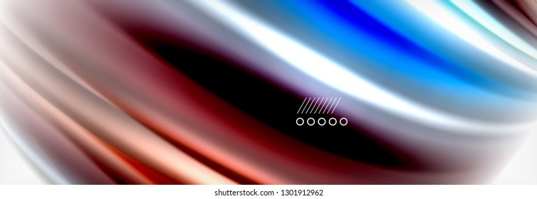 Smooth liquid blur wave background, color flow concept, vector illustration