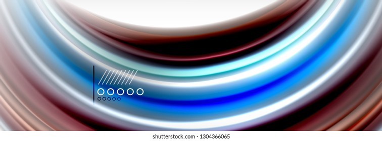 Smooth liquid blur wave background, color flow concept, vector illustration