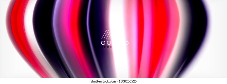 Smooth liquid blur wave background, color flow concept, vector illustration