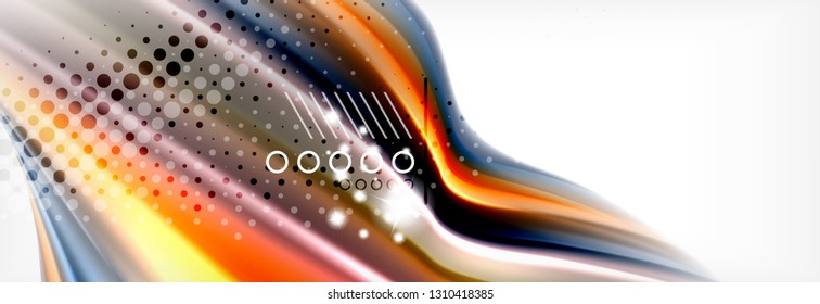 Smooth liquid blur wave background, color flow concept, vector illustration