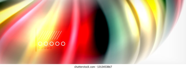 Smooth liquid blur wave background, color flow concept, vector illustration