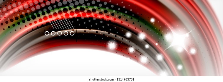 Smooth liquid blur wave background, color flow concept, vector illustration