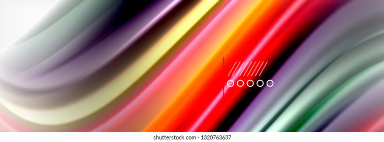 Smooth liquid blur wave background, color flow concept, vector illustration