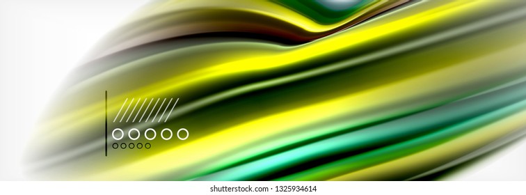 Smooth liquid blur wave background, color flow concept, vector illustration