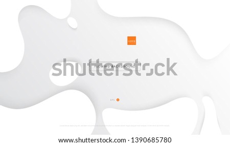 Smooth Liquid Flowing Dynamic Shapes Layout/Cover. Minimalist Creative Design Concept Vector Illustration. 