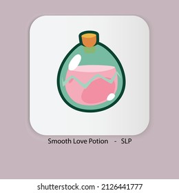 Smooth love potion cryptocurrency token logo. SLP logo on isolated background