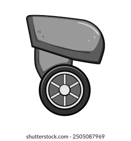 smooth luggage wheels cartoon. swivel replacement, spinner rubber, universal heavy smooth luggage wheels sign. isolated symbol vector illustration