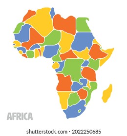 Smooth map of Africa continent