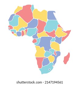 Smooth map of Africa continent